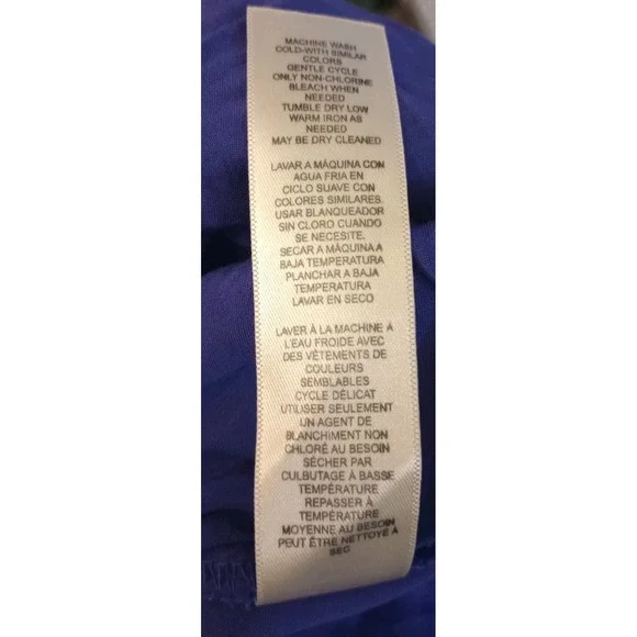 Chico's Blouse Lace Overlay Back Buttons Feminine Romantic Purple Size 3 (XL) - Picture 5 of 6